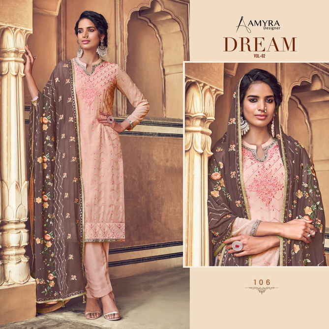 Amyra Dream Vol 2 Georgette Heavy Designer Salwar Suits Catalog
